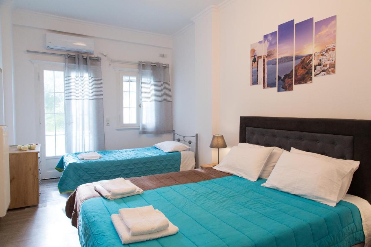 Kamari Beach Houses With Balcony And Garden Ngoại thất bức ảnh